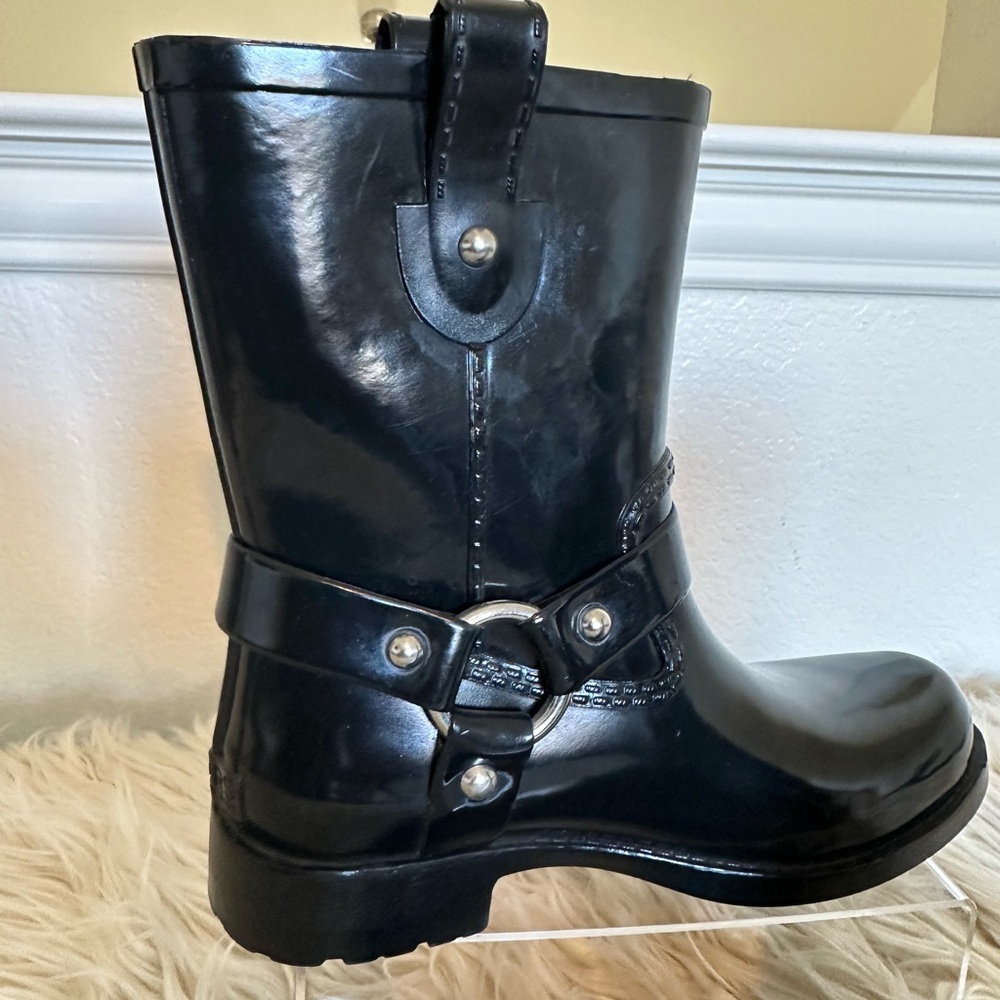 Kors Michael Kors Black Robber Rain Boots - Picture 5 of 7